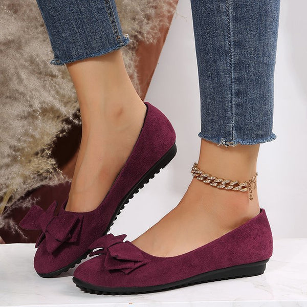 Fashion Bowknot Round Toe Flats