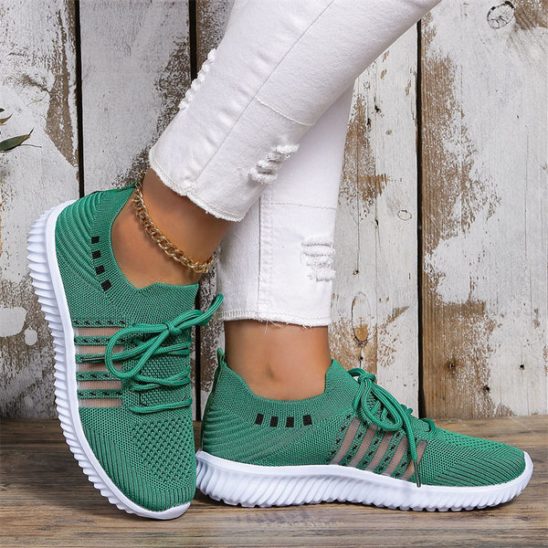 Casual Lace-Up Mesh Sneakers