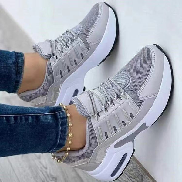 Women's Lace-Up Wedge Heel Sneakers